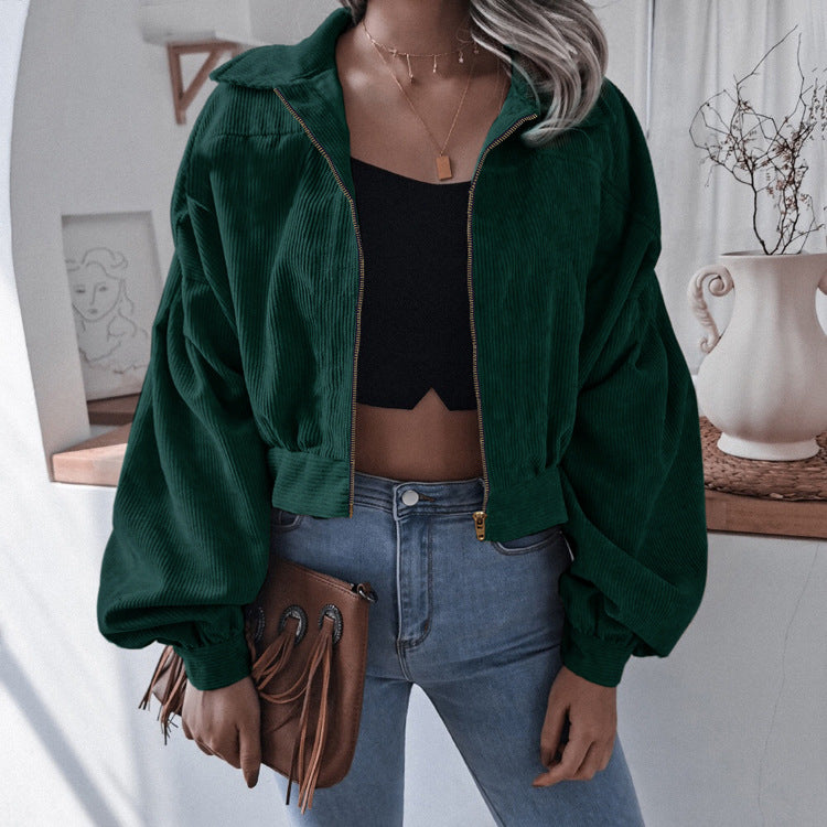 Corduroy Cropped Jacket