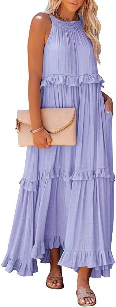 Pleated Sleeveless Dress