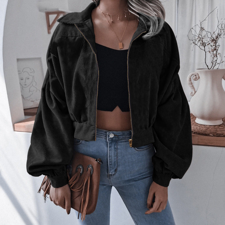 Corduroy Cropped Jacket