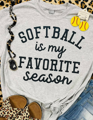 Softball Is My Favorite Season Tee