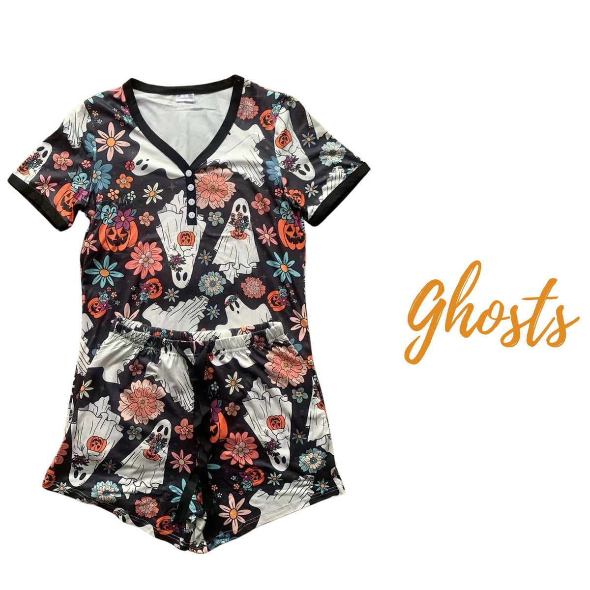 PREORDER: Halloween Pajama Short Set in Five Prints