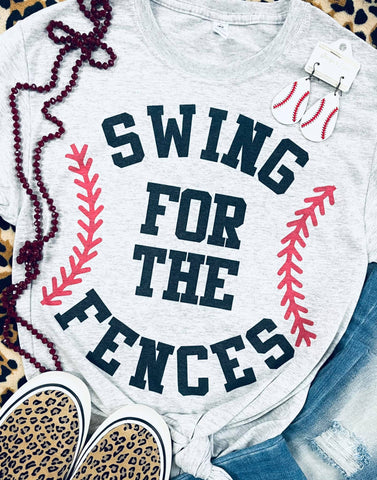 Swing For The Fences Ash Grey Tee