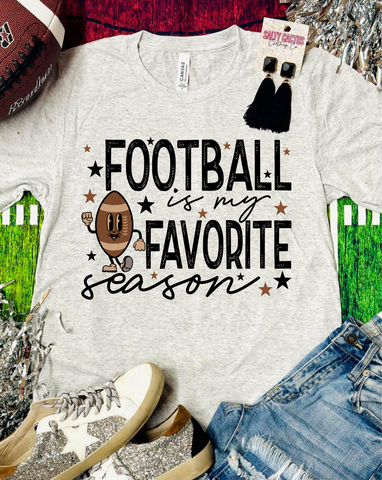 Football Smiley Is My Favorite Season Ash Triblend Tee