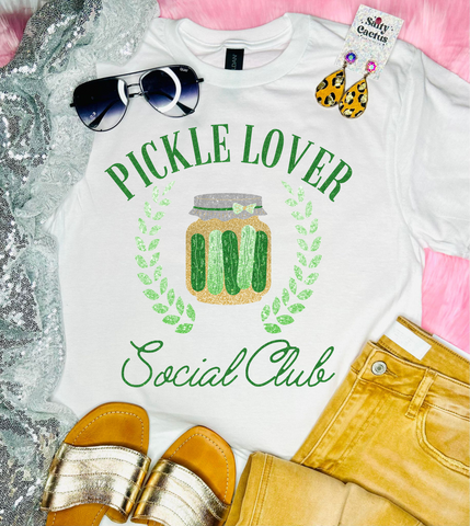 Pickle Lover Social Club White Tee