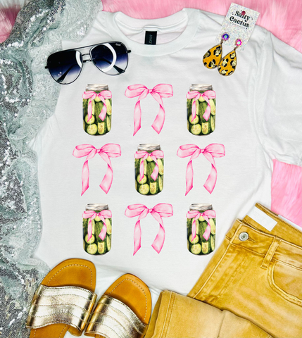 Pickle Ribbon Collage White Tee