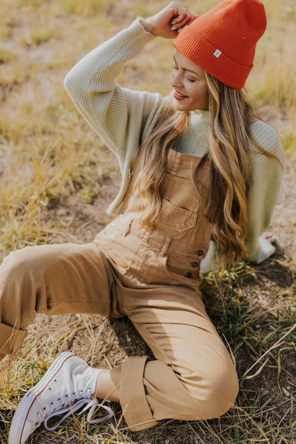 Khaki Vintage Multi Pockets Buckle Strap Cargo Denim Overalls