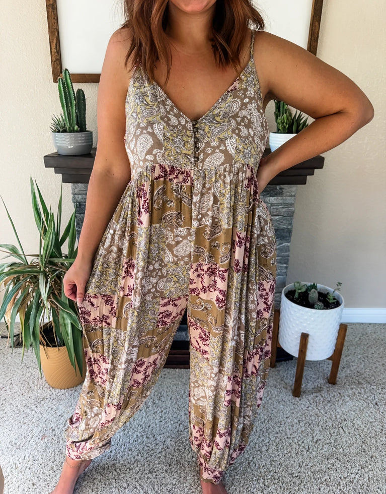 Paisley Pattern Jumpsuit