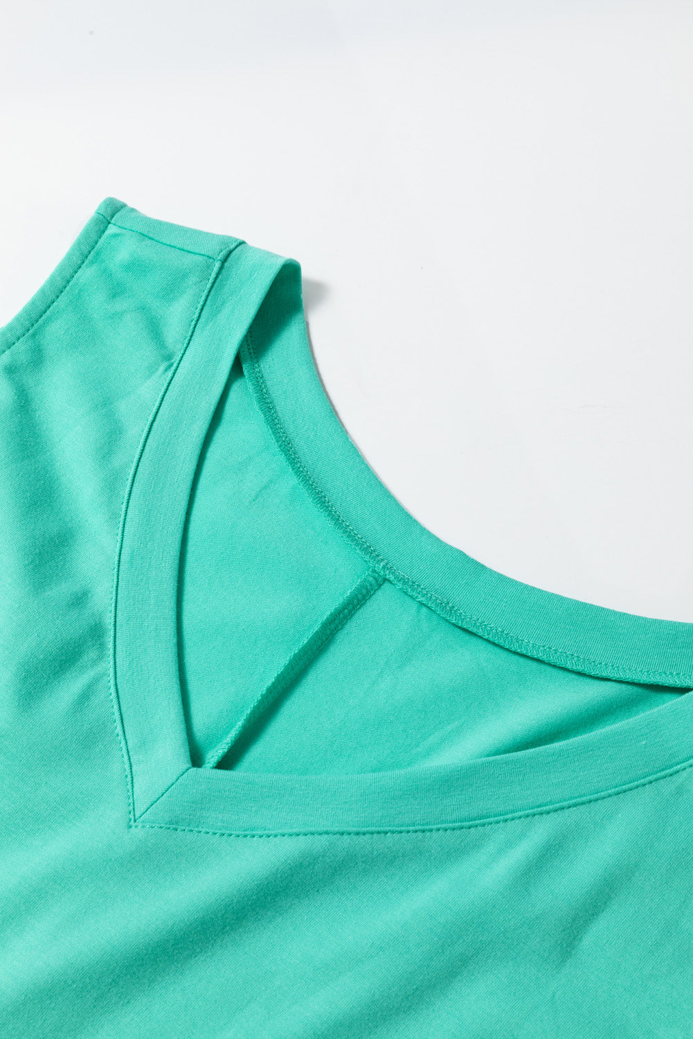 Mint Green V Neck Shift Plus Size Tank Top