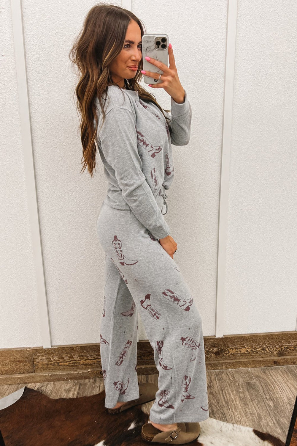 Boots Long Sleeve Top Pants Lounge Set