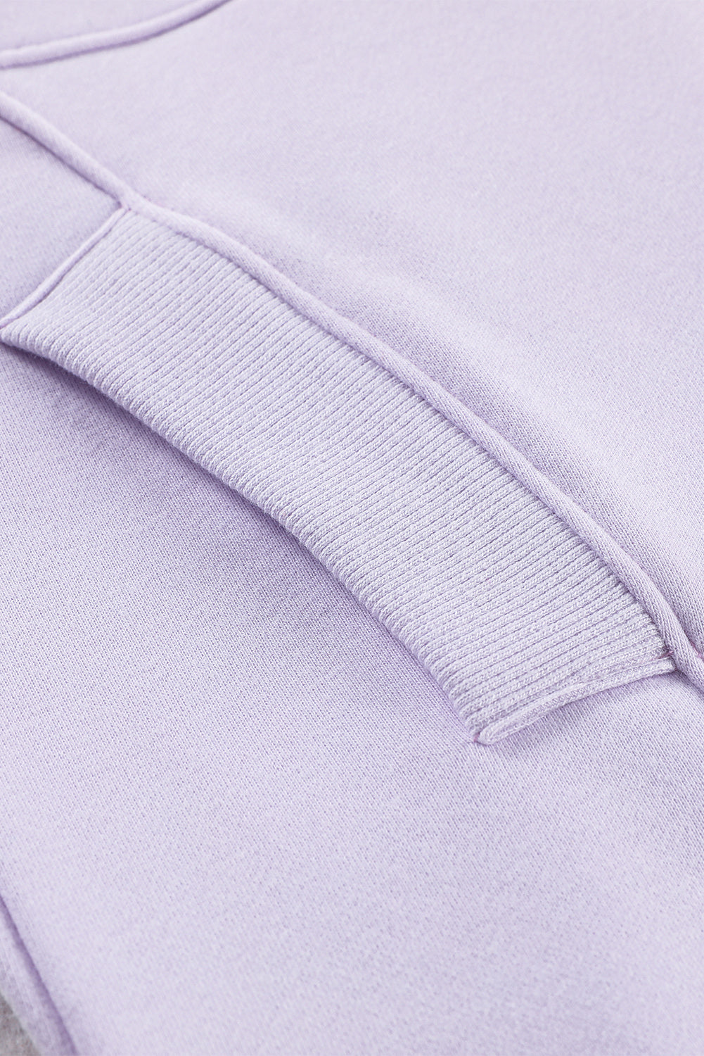 Purple Oversized Quarter-Zip Pullover Sweatshirt