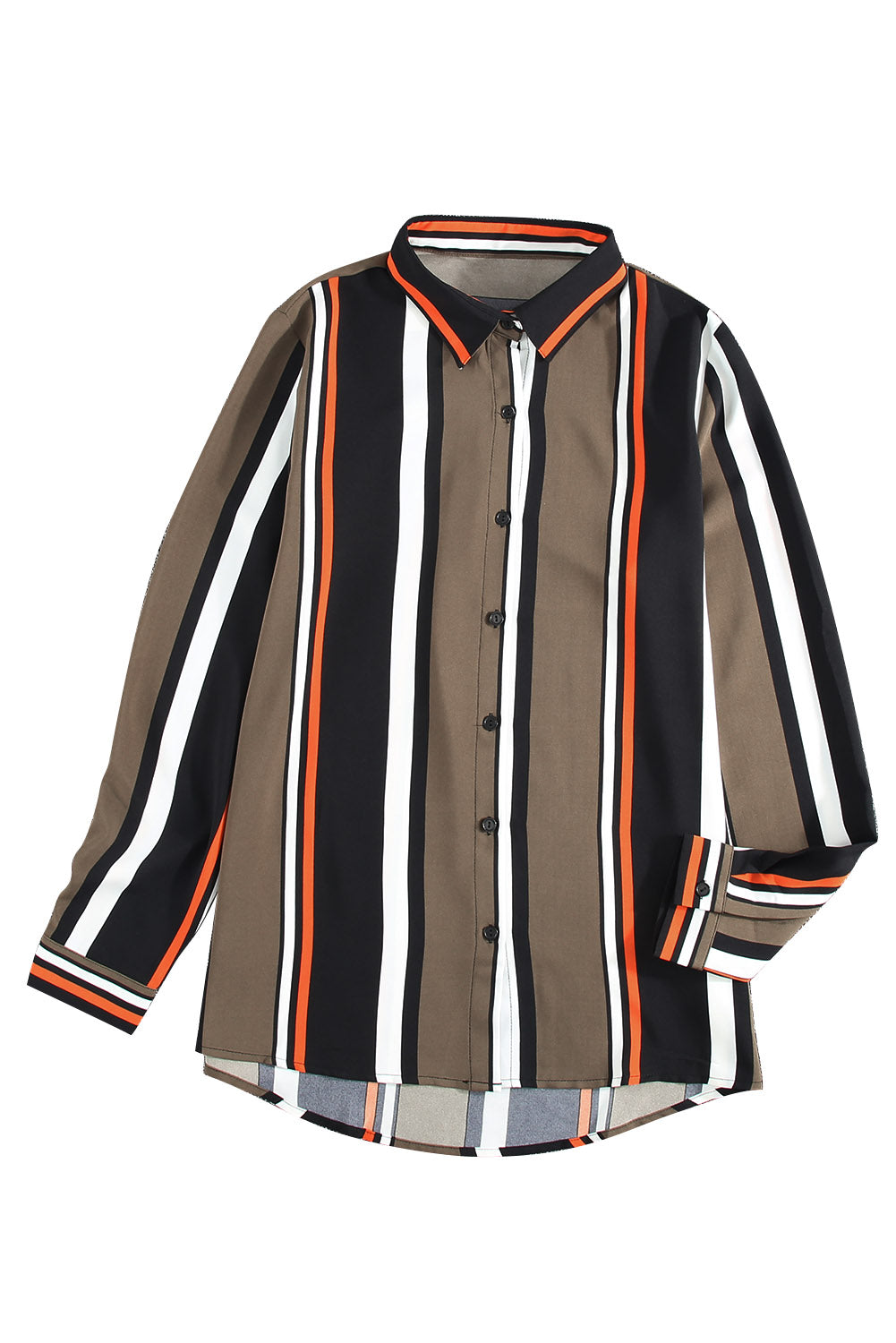 White Navy Striped Modern Women Shirt