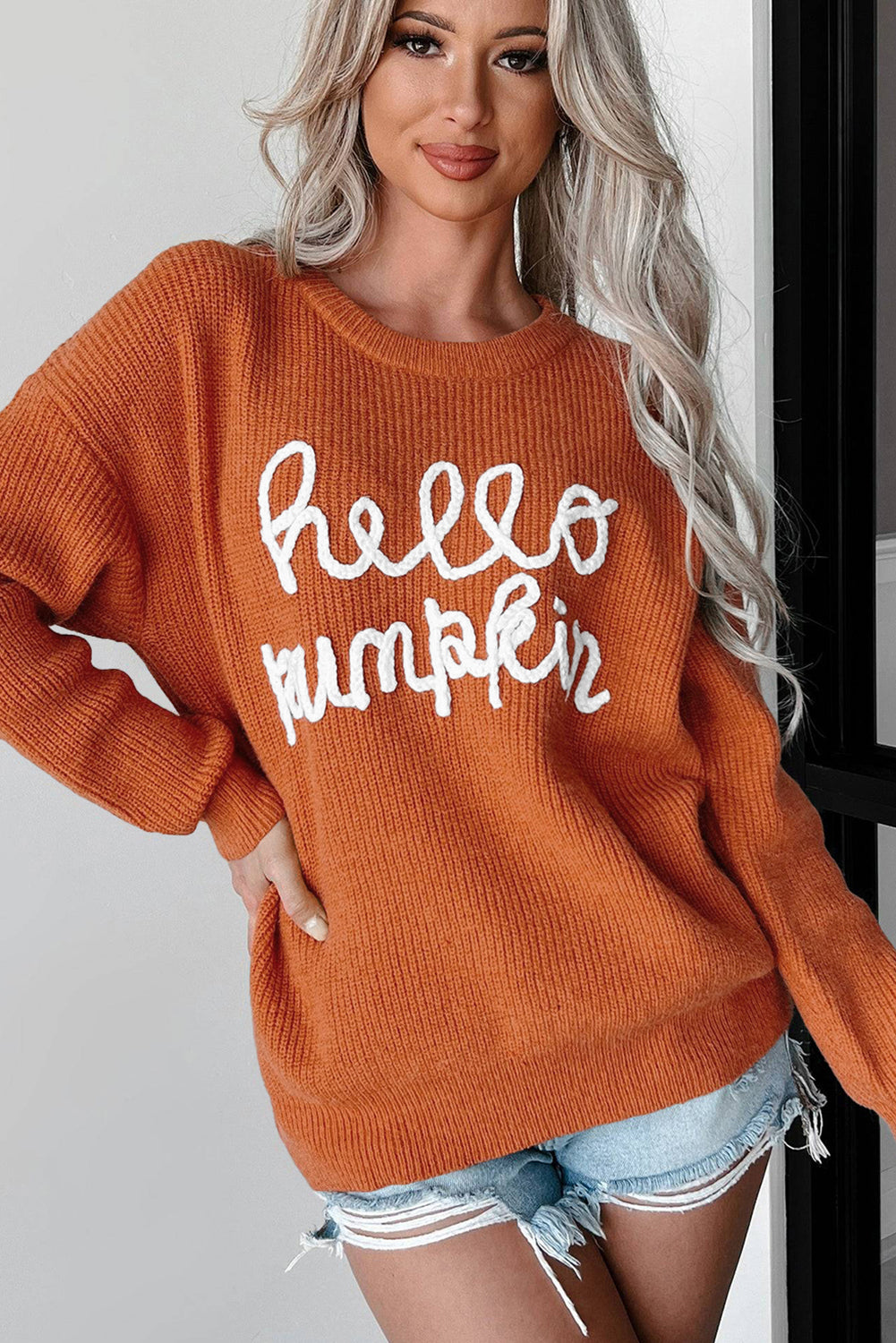 Hello Pumpkin Yarn Sweater