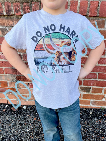 Do No Harm But Take No Bull Grey Tee