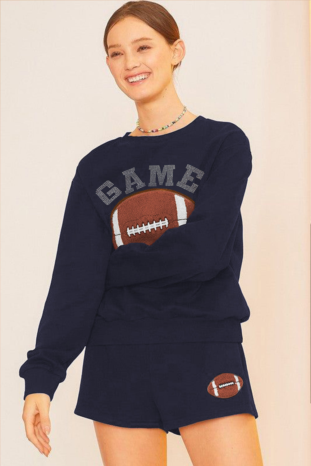 Football Graphic Pullover and Shorts Sets