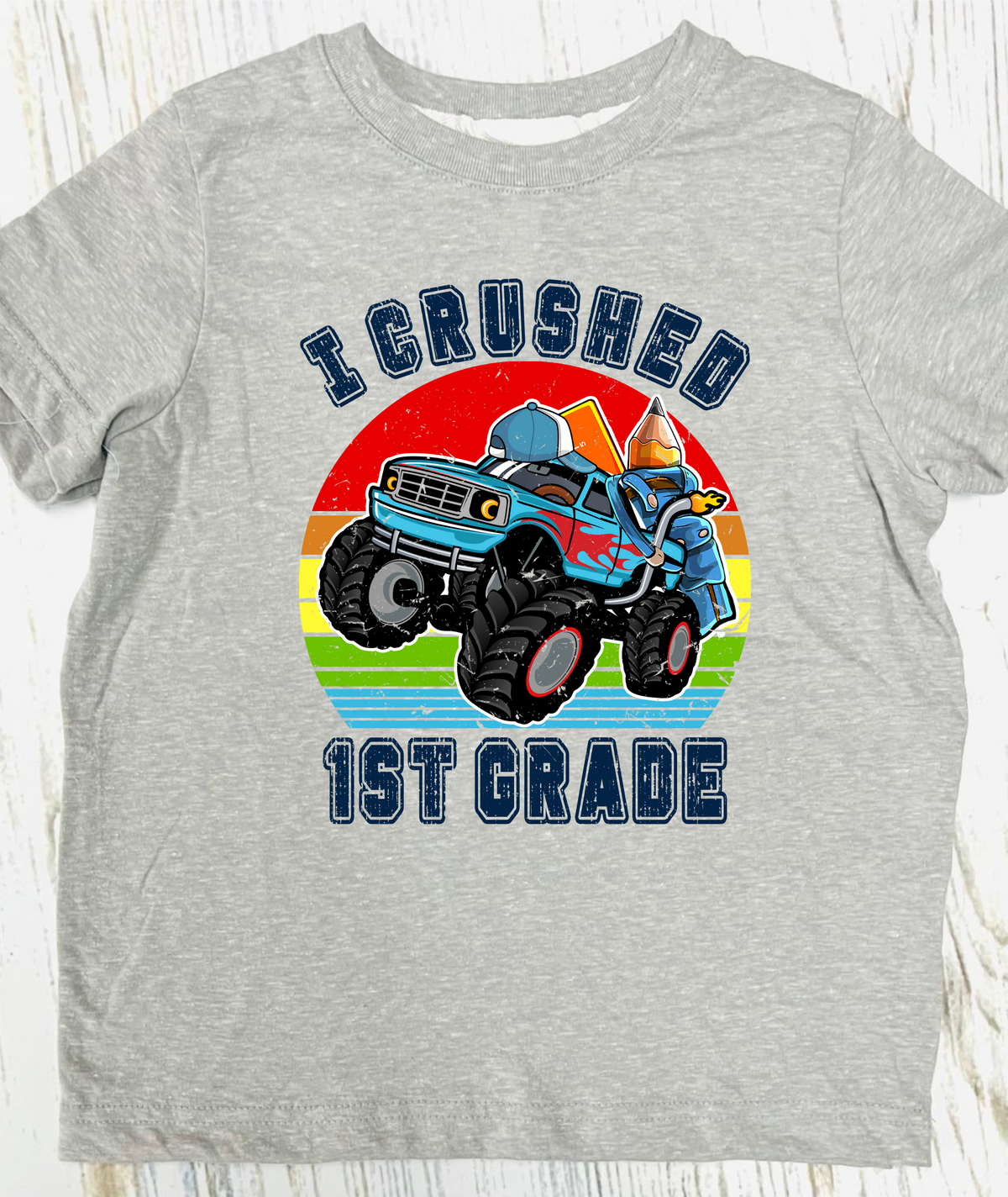 Kids I Crushed School Grey Tees