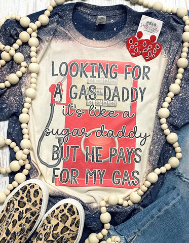 Looking For A Gas Daddy Navy Bleached Tee