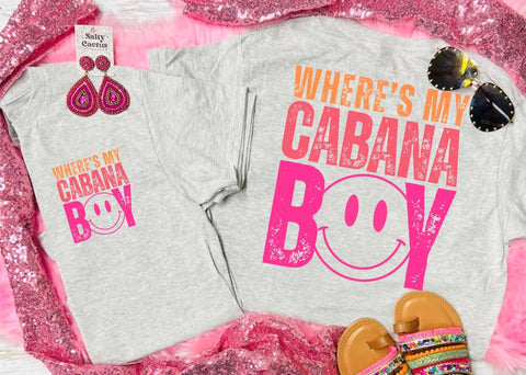 Where’s My Cabana Boy Front Pocket & Big On Back Design