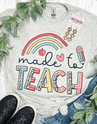 Made to Teach Grey Tee