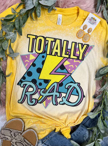 Totally Rad Yellow Bleached Tee