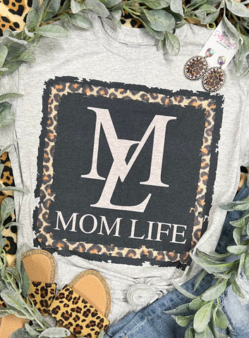 Mom Life LV Leopard Grey Tre