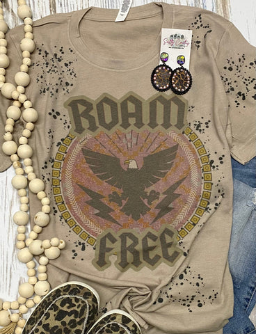 Roam Free Tan Splattered Tee