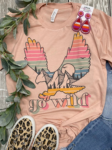 Go Wild Peach Bella Tee