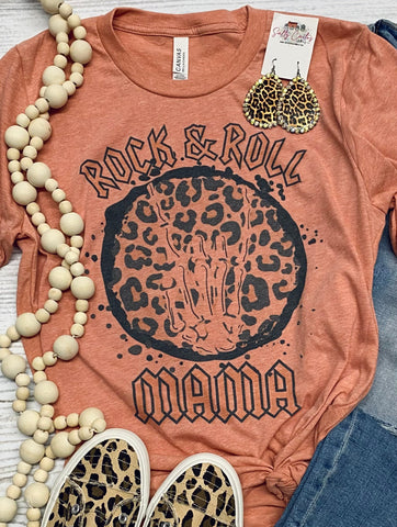 Rock & Roll Mama Heather Sunset Tee