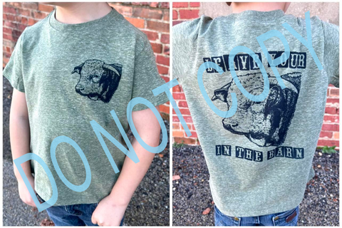 Leave Your Bull In The Barn Forest Green Tee