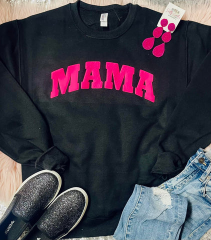 Customizable PUFF Neon Pink Black Sweatshirt