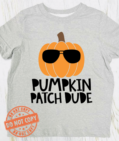 Pumpkin Patch Dude Grey Tee