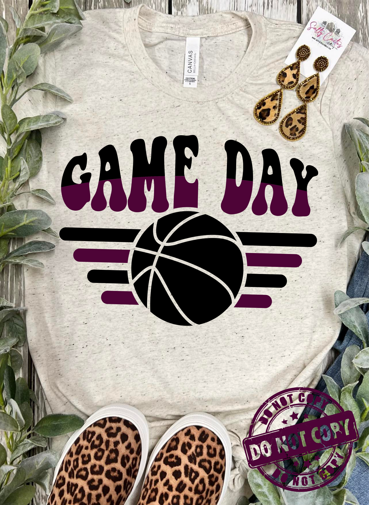 Game Day Basketball Retro Stripes Oatmeal Bella