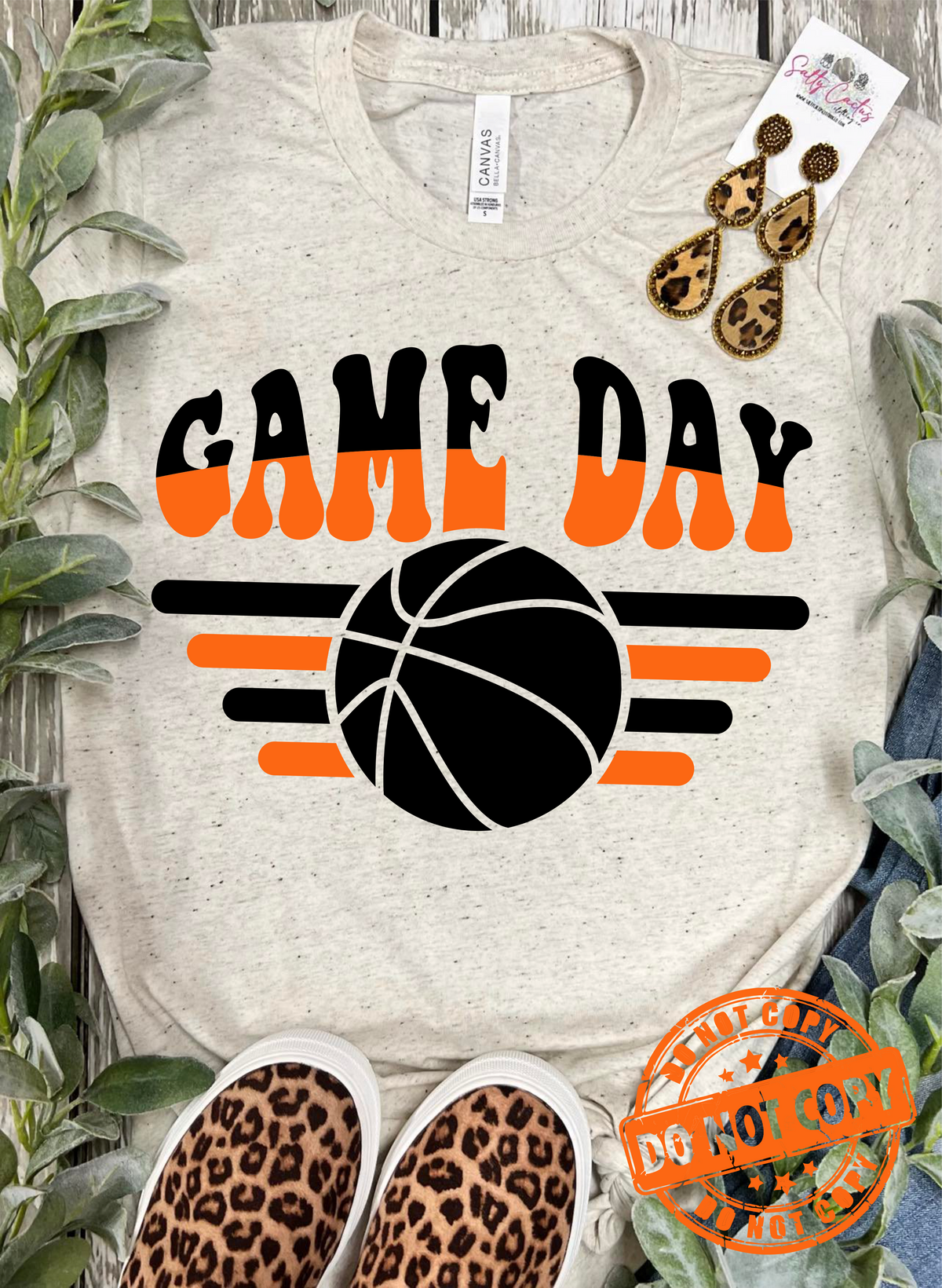 Game Day Basketball Retro Stripes Oatmeal Bella