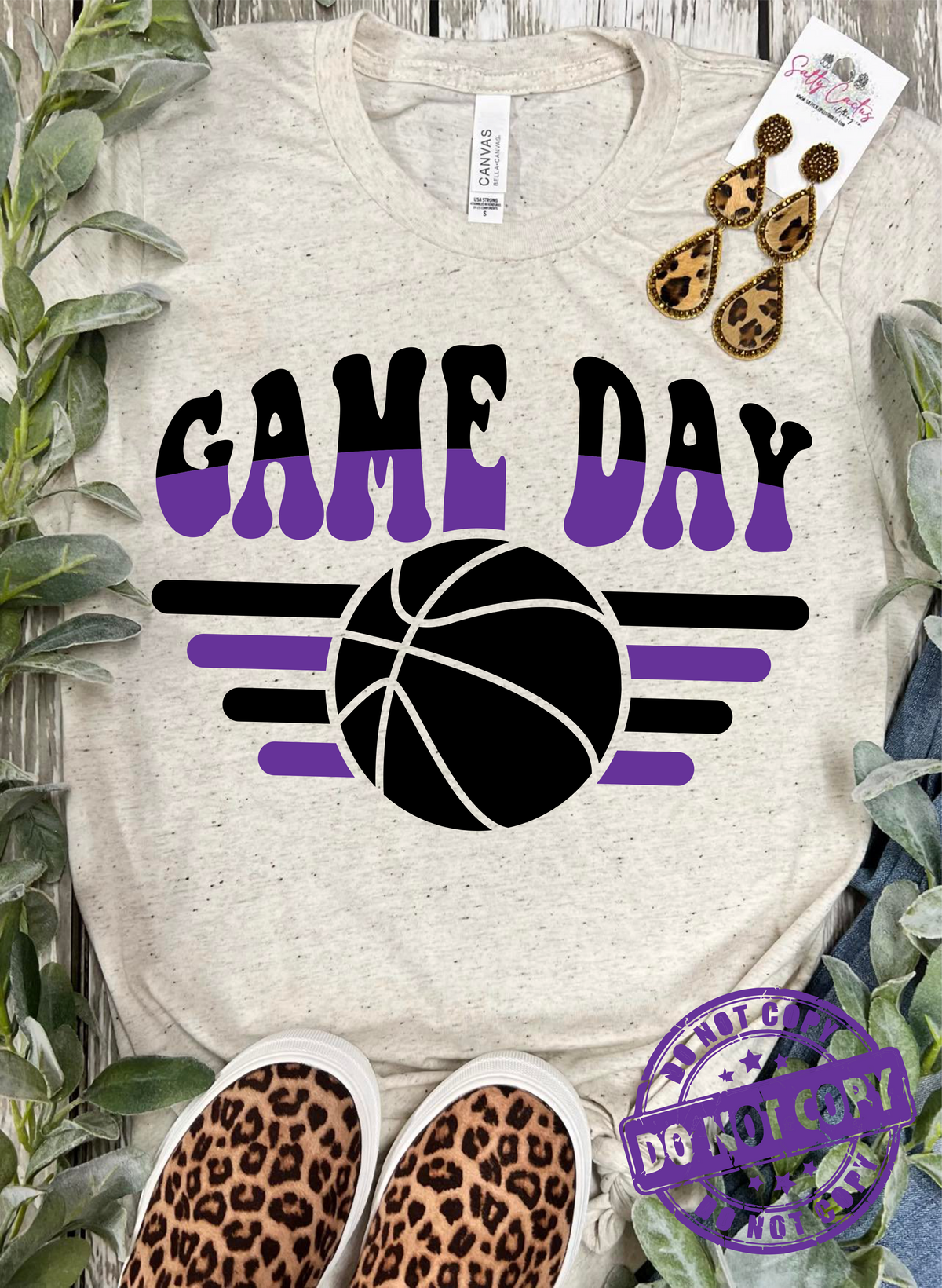 Game Day Basketball Retro Stripes Oatmeal Bella