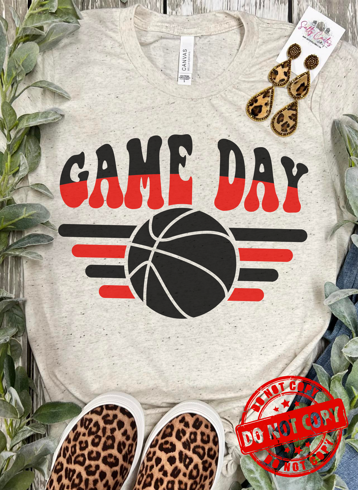 Game Day Basketball Retro Stripes Oatmeal Bella