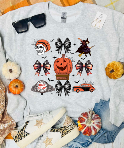 Coquette Halloweentown Ash Grey Sweatshirt